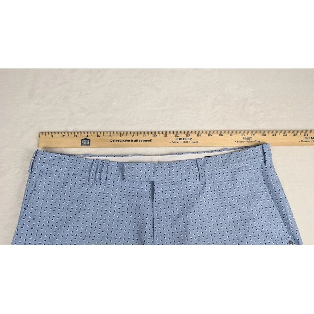 RLX Ralph Lauren Performance Golf Chino‎ Shorts Mens 40 Light Blue Geometric